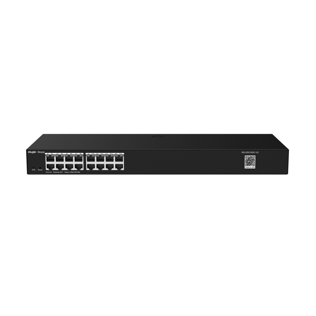 Ruijie 16-Port 1000Mbps, 2 SFP Ports,16 PoE+.Max PoE power budget is 247W